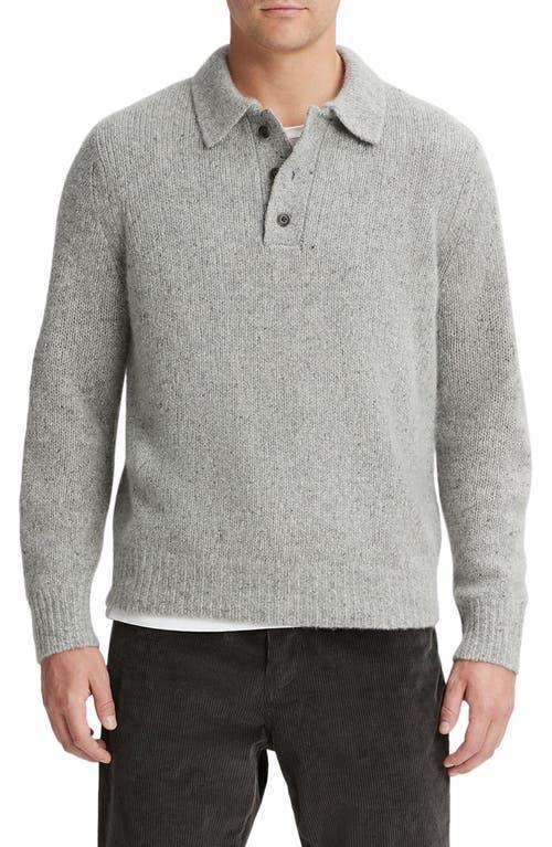 Vince Donegal Tweed Cashmere Polo Sweater Product Image