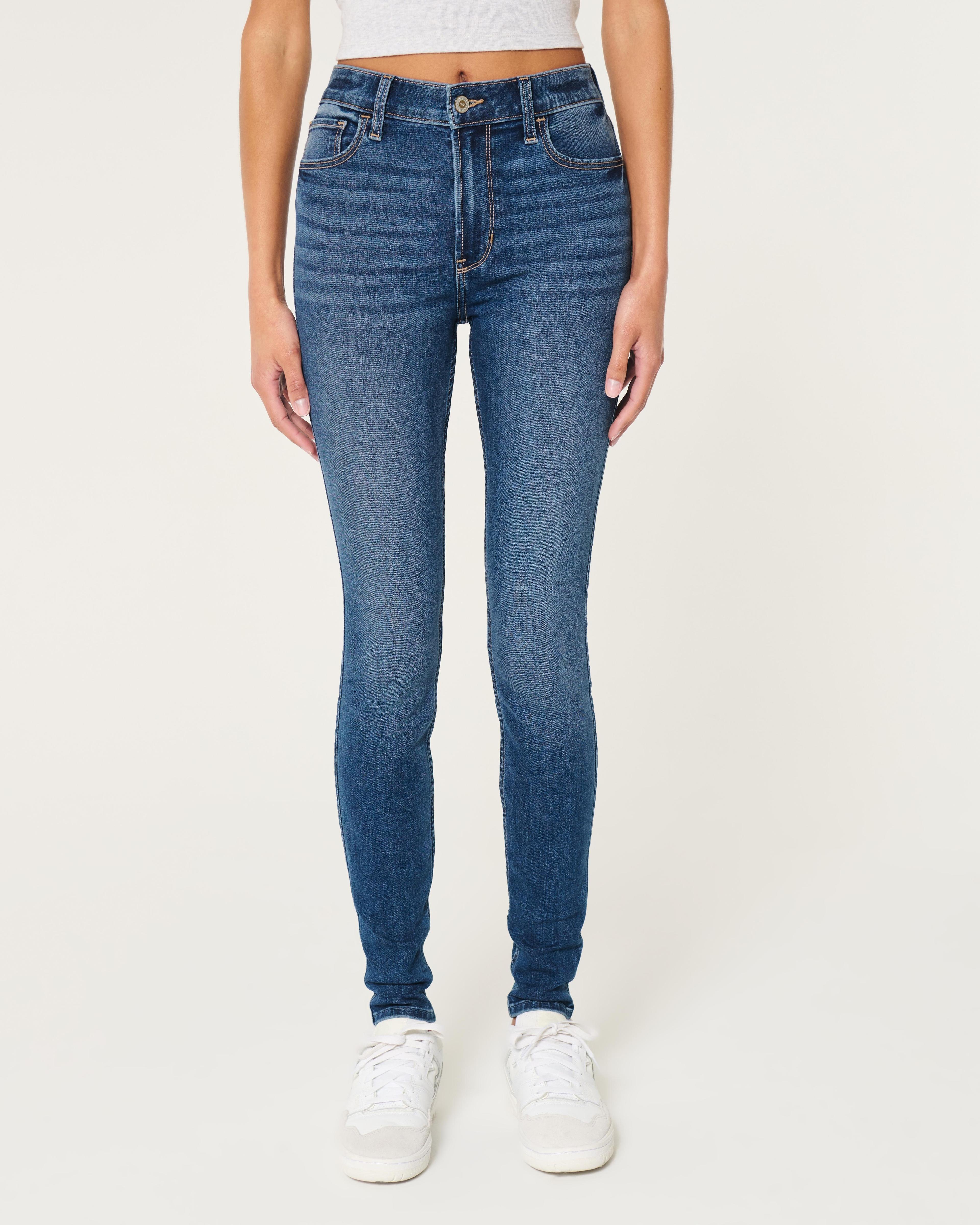 High-Rise Dark Wash Super Skinny Jeans Product Image