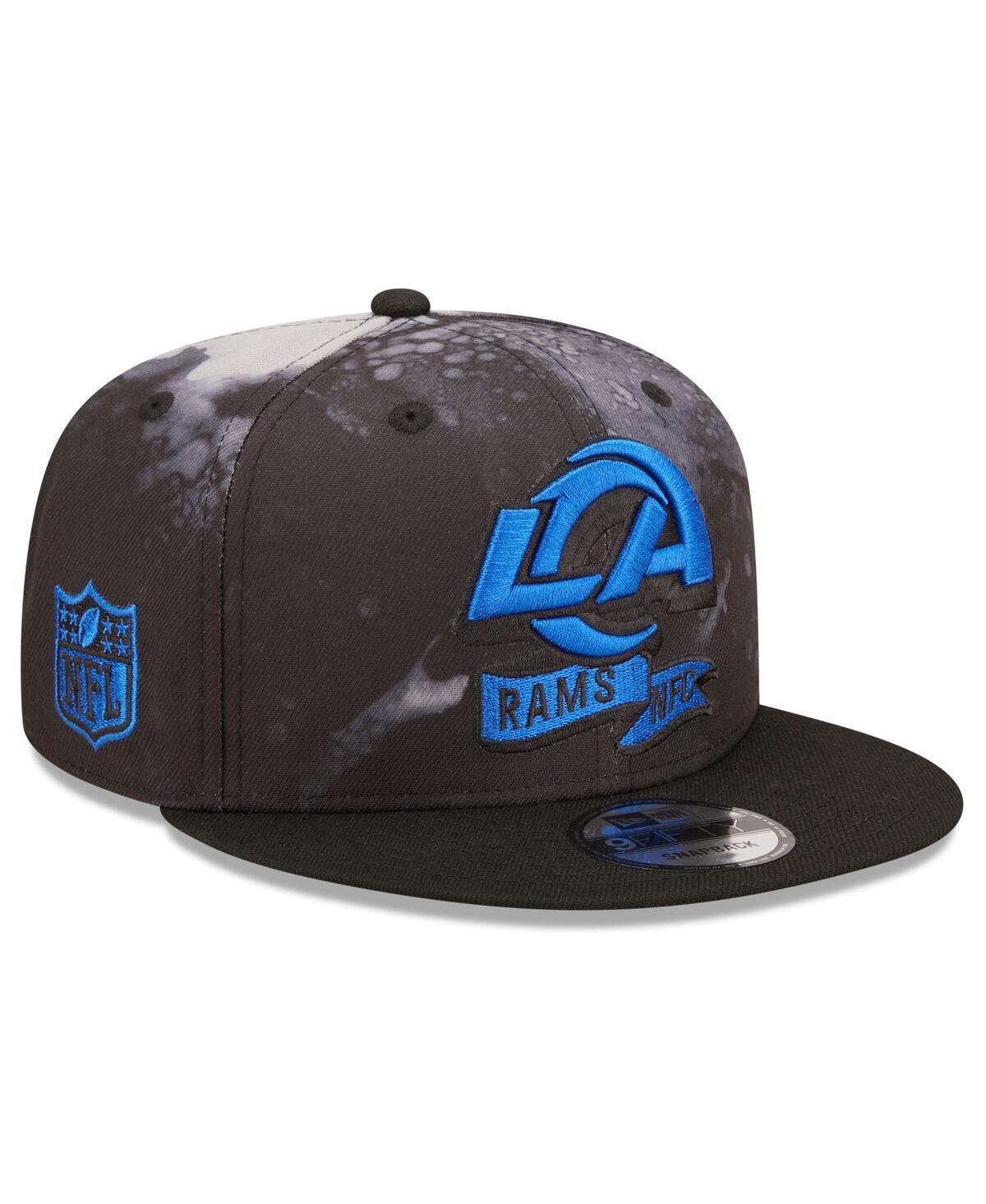 Mens New Era Black Los Angeles Rams Ink Dye 2022 Sideline 9FIFTY Snapback Hat Product Image