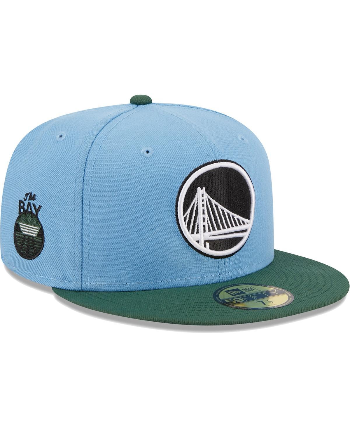 Mens New Era Light Blue, Green Golden State Warriors Two-Tone 59FIFTY Fitted Hat Product Image