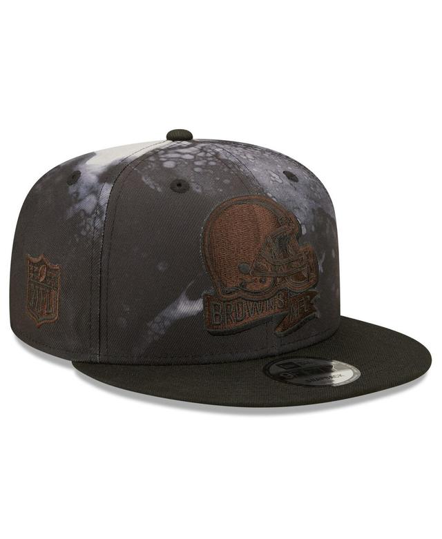 Mens New Era Black Cleveland Browns Ink Dye 2022 Sideline 9FIFTY Snapback Hat Product Image