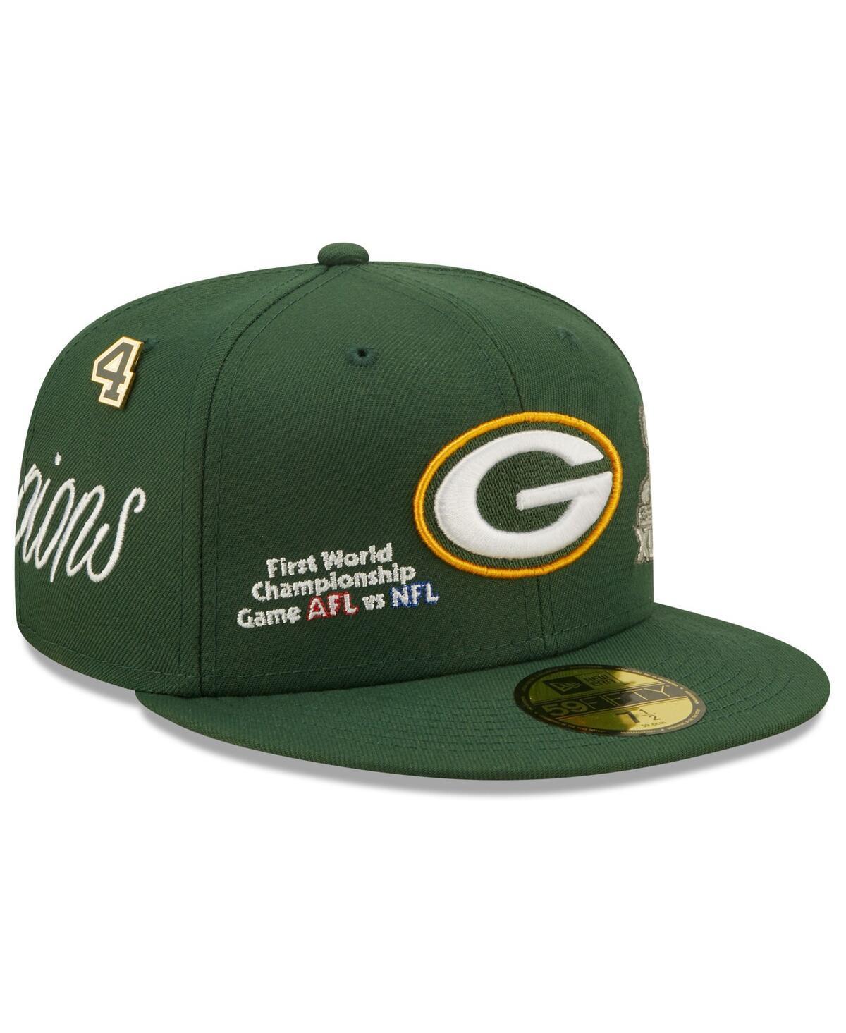 Mens New Era Green Green Bay Packers Historic Champs 59FIFTY Fitted Hat Product Image