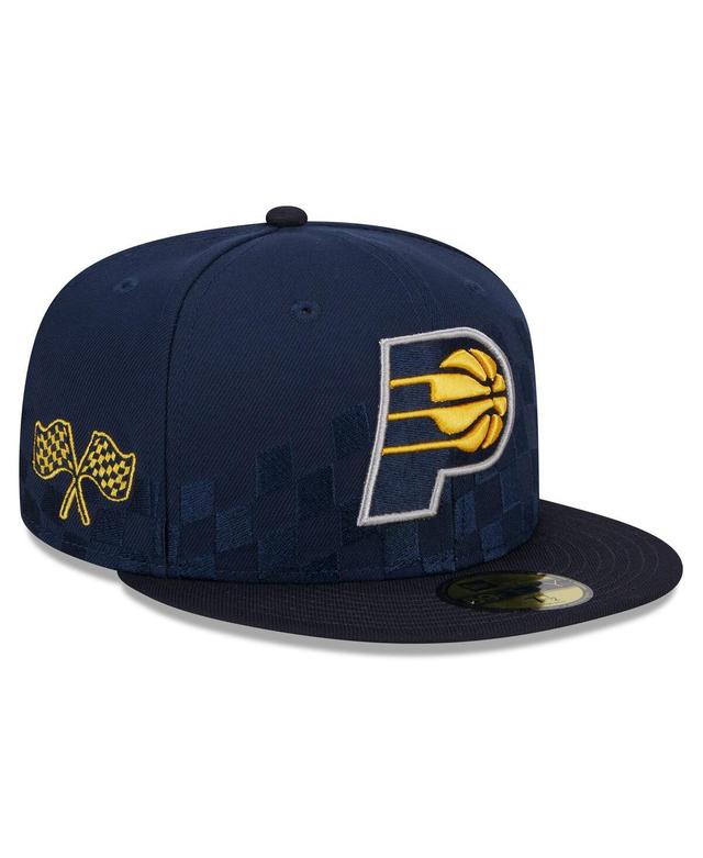 Mens New Era Indiana Pacers 2024 NBA All-Star Game Rally Drive Checkerboard 59FIFTY Crown Fitted Hat Blue Product Image