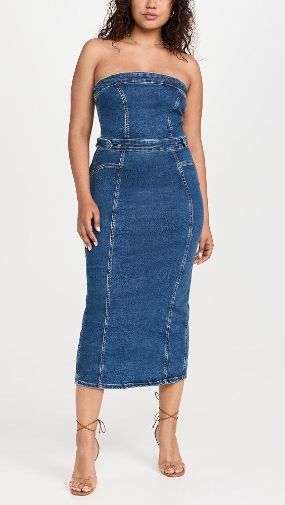 Good American Denim Tube Midi Dress | Shopbop Product Image