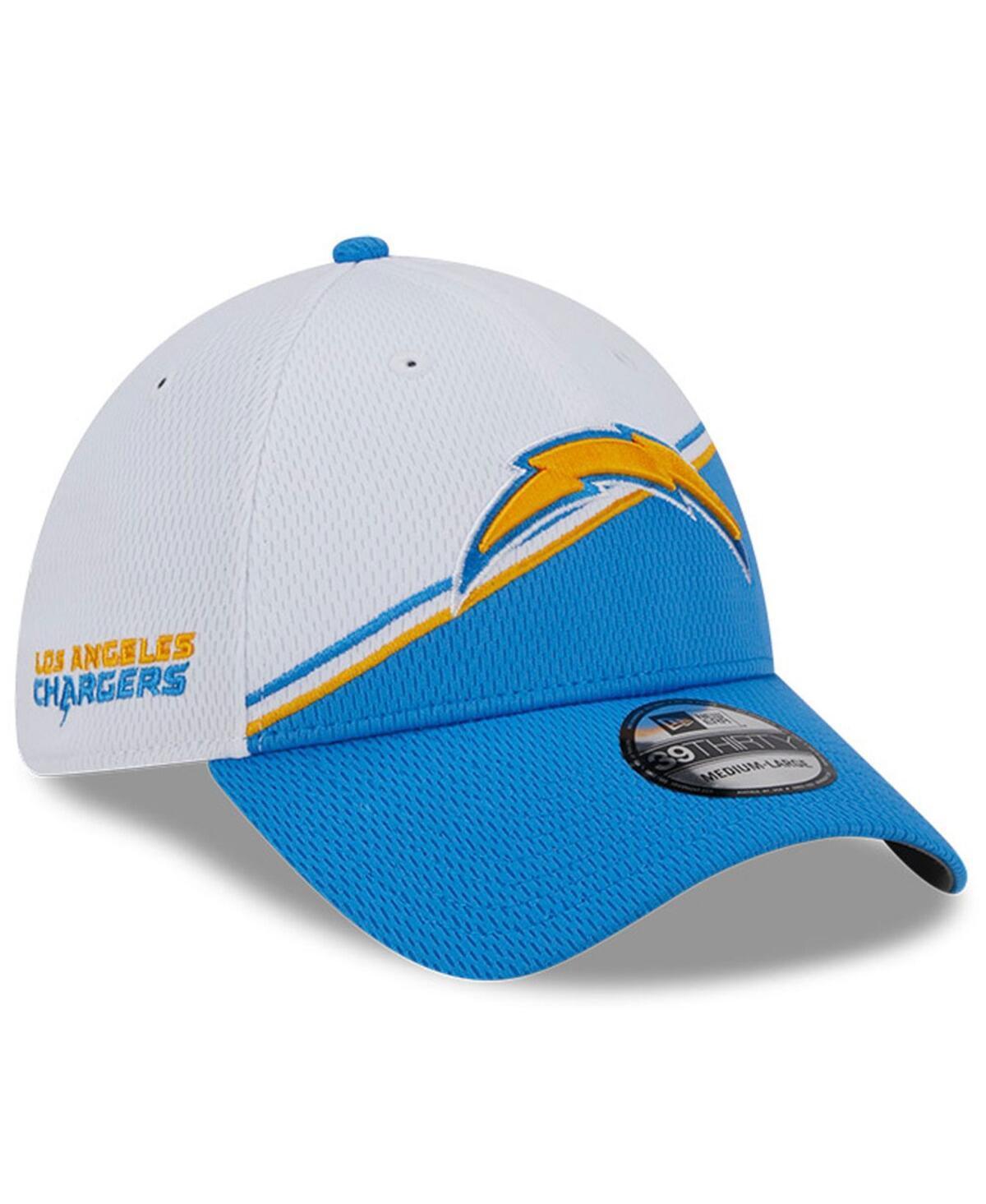 Men's New Era White/Powder Blue Los Angeles Chargers 2023 Sideline 39THIRTY Flex Hat, Size: Medium/Large Product Image