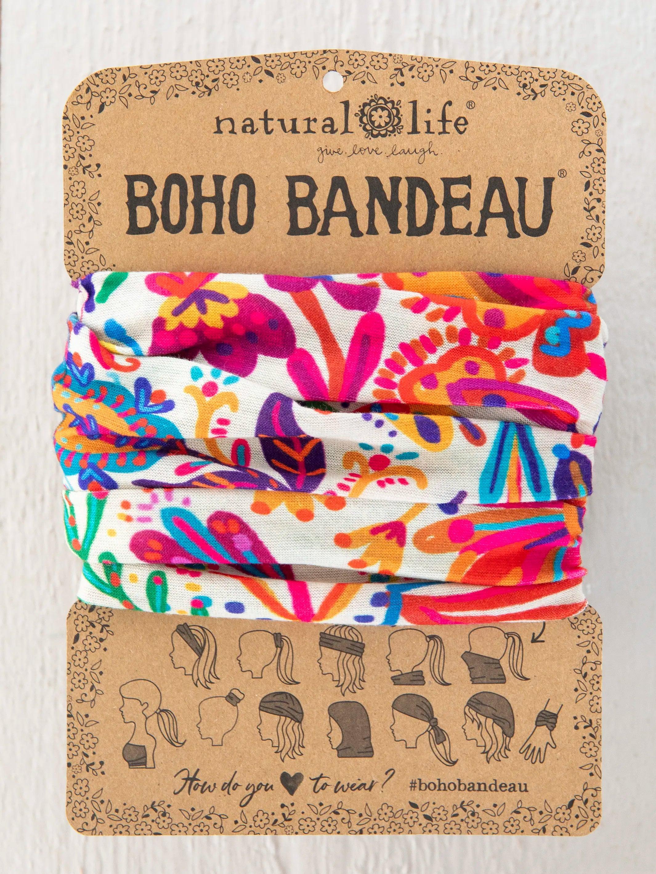 Full Boho Bandeau® Headband - Rainbow Cream Floral Product Image