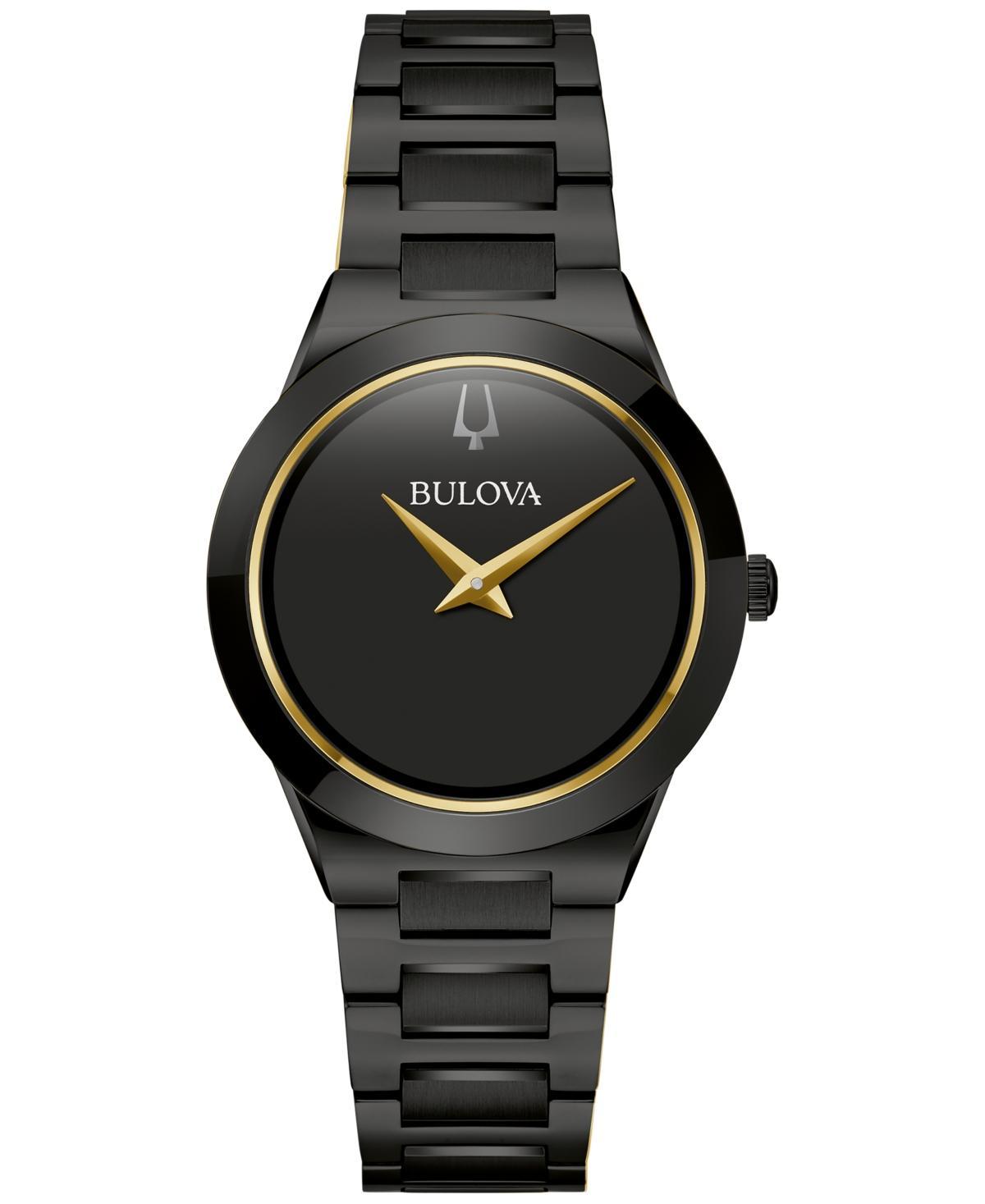 Bulova Womens Modern Millennia Black-Tone Stainless Steel Bracelet Watch 32mm - Black Product Image