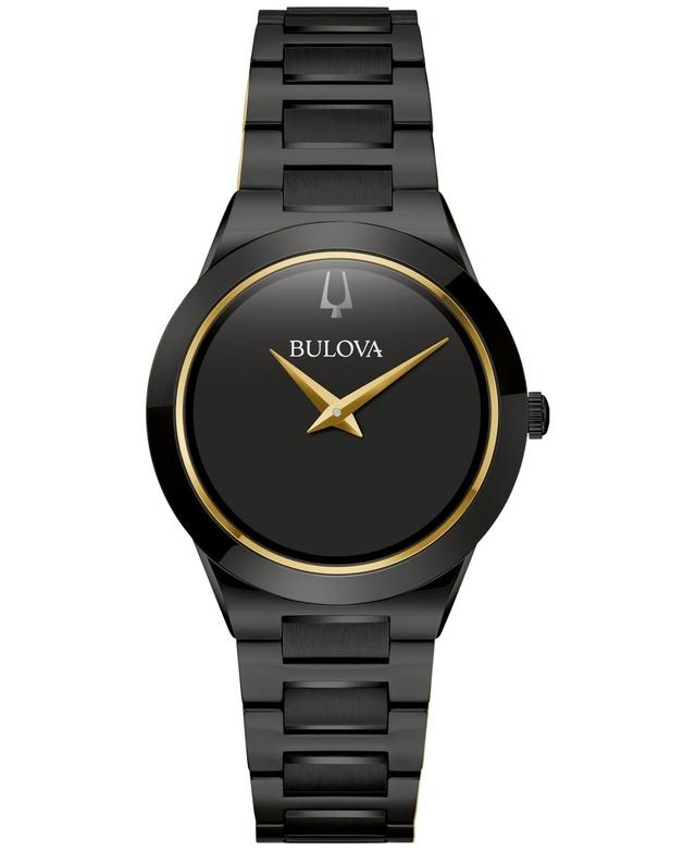 Bulova Womens Millennia Quartz Analog Black Tone Stainless Steel Bracelet Watch Product Image