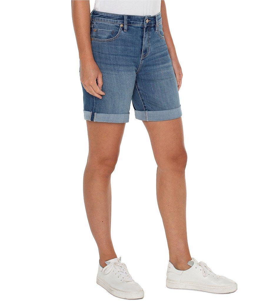 Liverpool Los Angeles Marley Girlfriend Mid Rise Denim Short Product Image