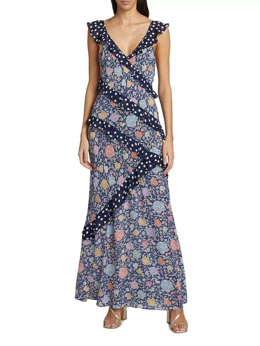 Gail Floral Ruffle Maxi Dress Product Image