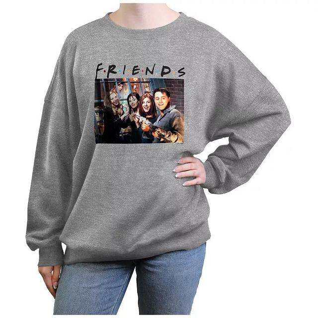 Juniors Friends Long Poking Stick Scene Graphic Fleece Pullover, Womens Grey Gray Product Image