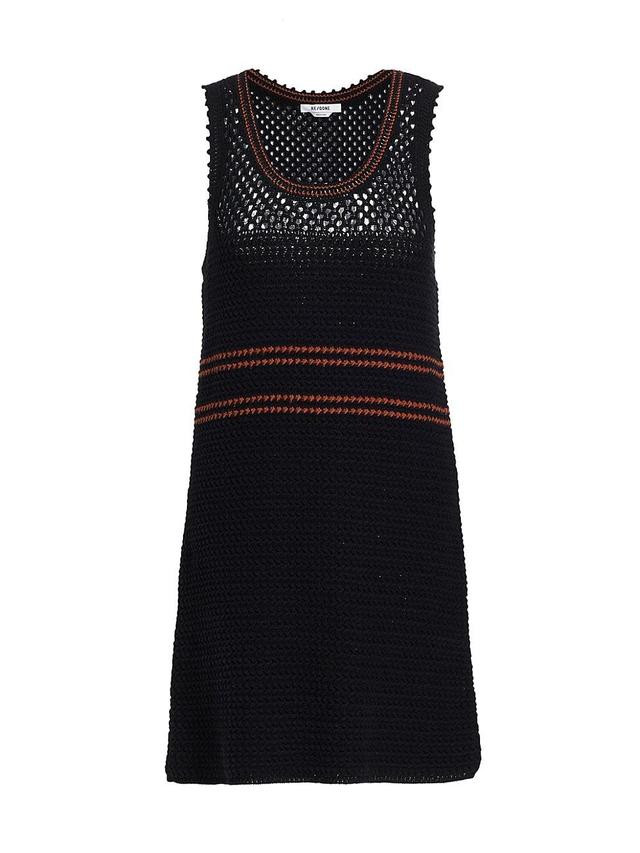 Womens Crochet Sleeveless Minidress Product Image