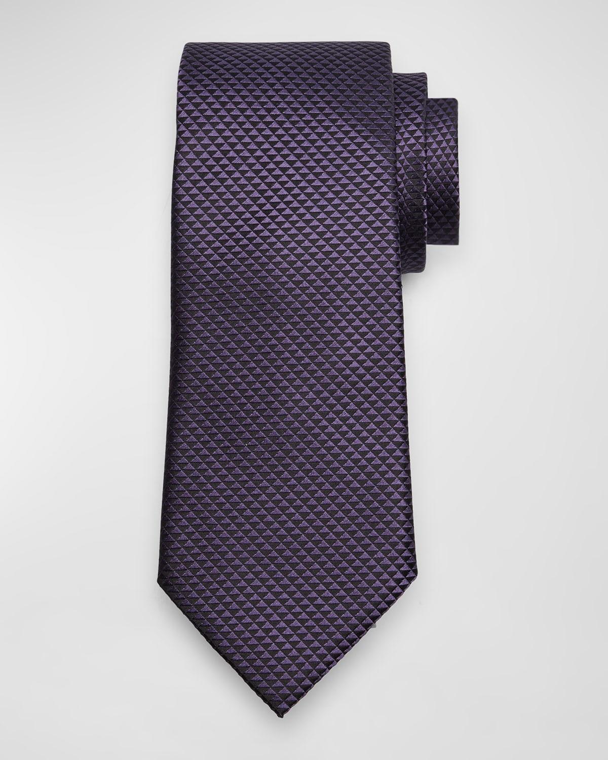 Men's Woven Triangle Silk Tie Product Image