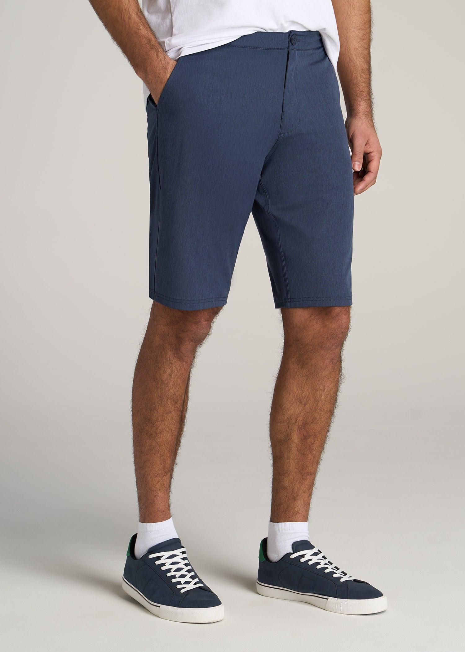 Hybrid Shorts for Tall Men in Marine Navy Mix Male Product Image