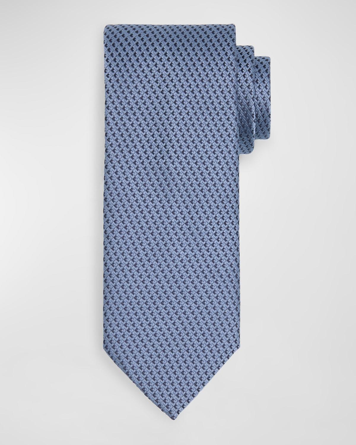 Men's Micro-Houndstooth Silk Tie Product Image