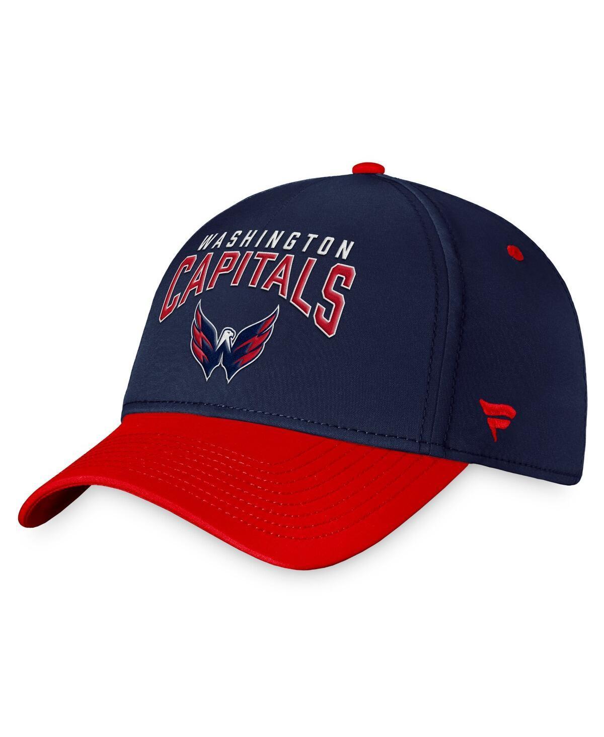 Mens Fanatics Branded /Red Washington Capitals Fundamental 2-Tone Flex Hat Blue Product Image