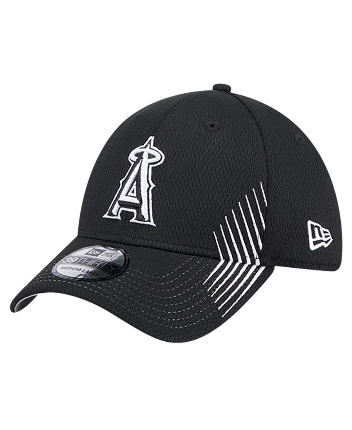 New Era Mens Black Los Angeles Angels Active Dash Mark 39THIRTY Flex Hat Product Image