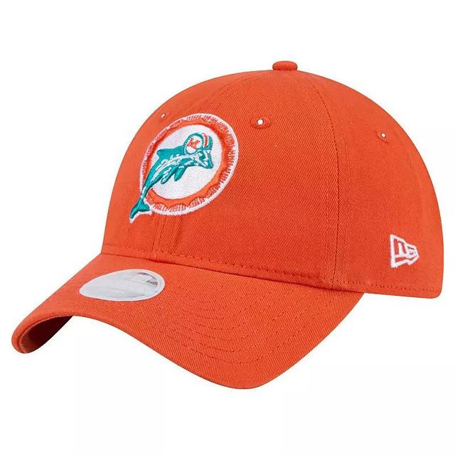 Womens New Era Miami Dolphins Throwback Main Core Classic 2.0 9TWENTY Adjustable Hat Product Image