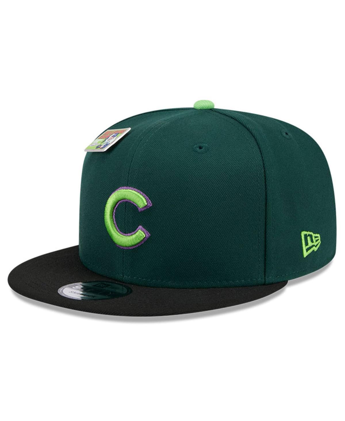 New Era Mens Green Chicago Cubs Sour Apple Big League Chew Flavor Pack 9FIFTY Snapback Hat - Green, Black Product Image