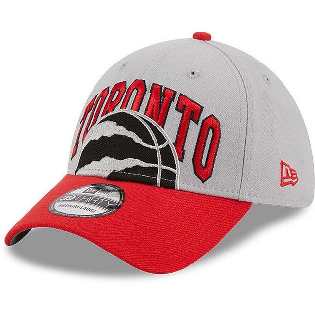 Mens New Era Gray/Red Toronto Raptors Tip-Off Two-Tone 39THIRTY Flex Hat Product Image