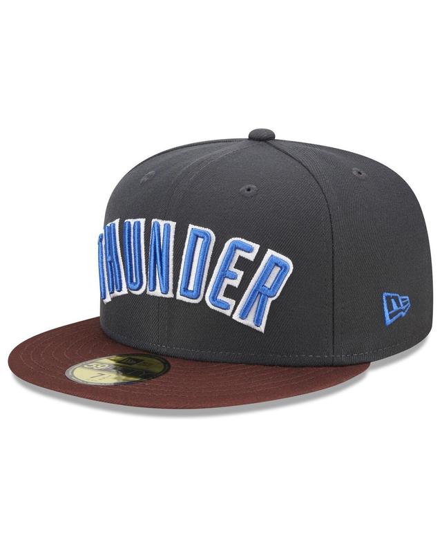 Mens New Era Gray Oklahoma City Thunder 2022/23 City Edition Official 59FIFTY Fitted Hat Product Image