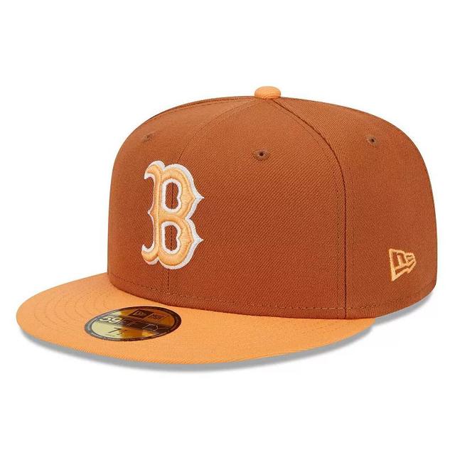 Mens New Era /Orange Boston Red Sox Spring Color Basic Two-Tone 59FIFTY Fitted Hat Product Image