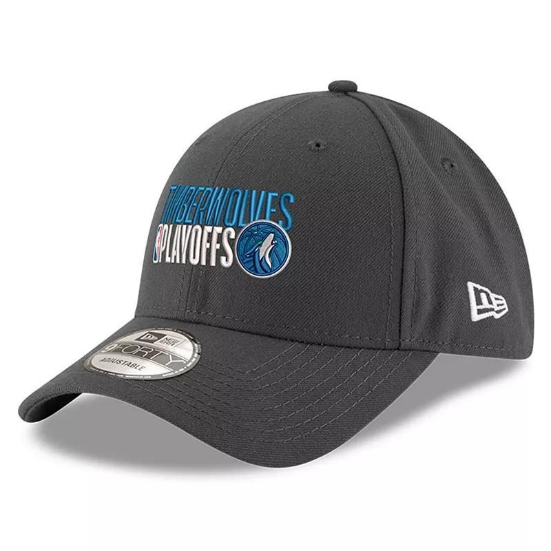 Mens New Era Gray Minnesota Timberwolves 2024 NBA Playoffs 9FORTY Adjustable Hat Product Image