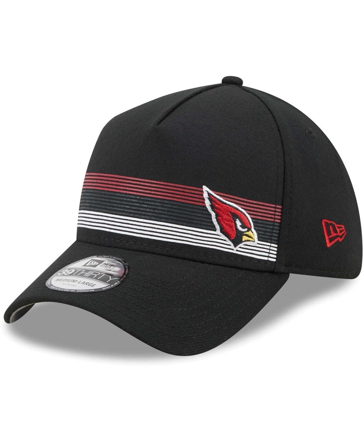 Mens New Era Black Arizona Cardinals Flawless Stripe 39THIRTY Flex Hat Product Image