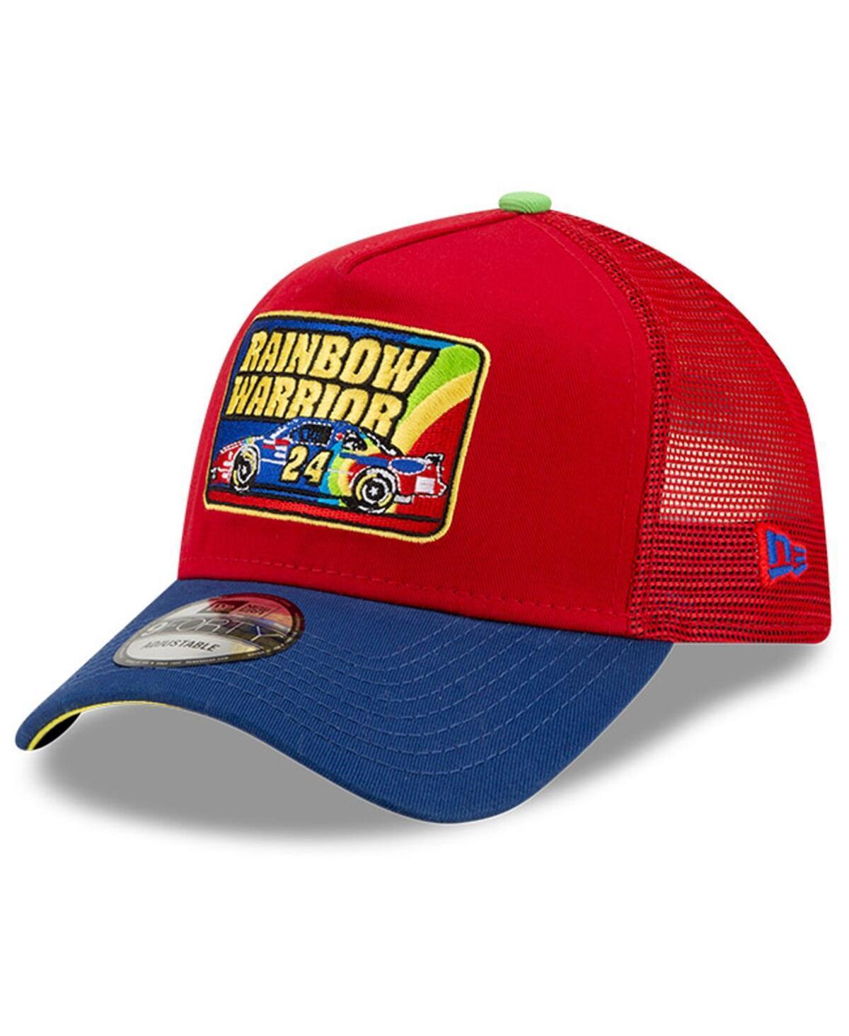 Mens New Era Scarlet Jeff Gordon Legends 9FORTY A-Frame Adjustable Trucker Hat - Scarlet Product Image