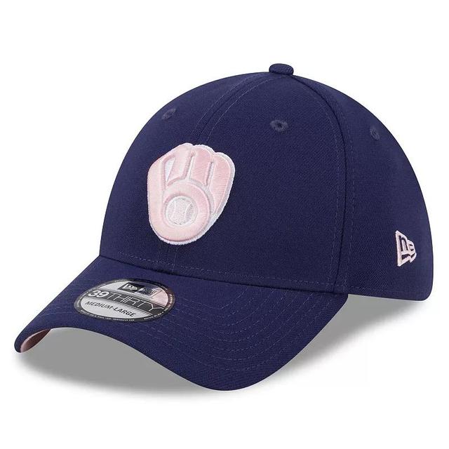 Mens New Era Milwaukee Brewers 2024 Mothers Day 39THIRTY Flex Hat Blue Product Image