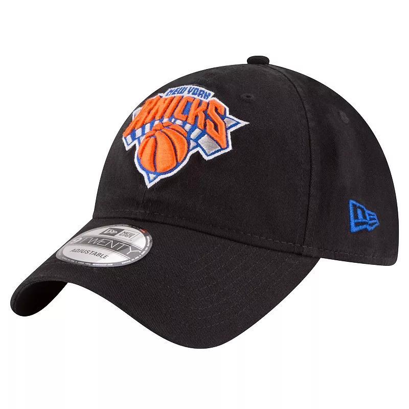 Mens New Era Black New York Knicks Team 2.0 9TWENTY Adjustable Hat Product Image