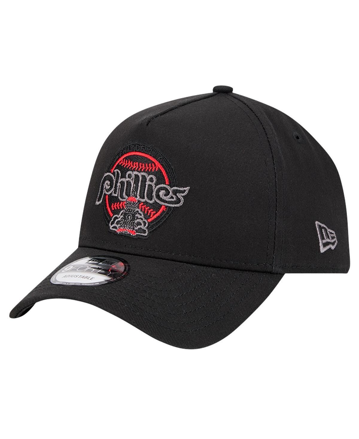 New Era Mens Black Philadelphia Phillies Tonal Pop 9FORTY A-Frame Adjustable Hat Product Image