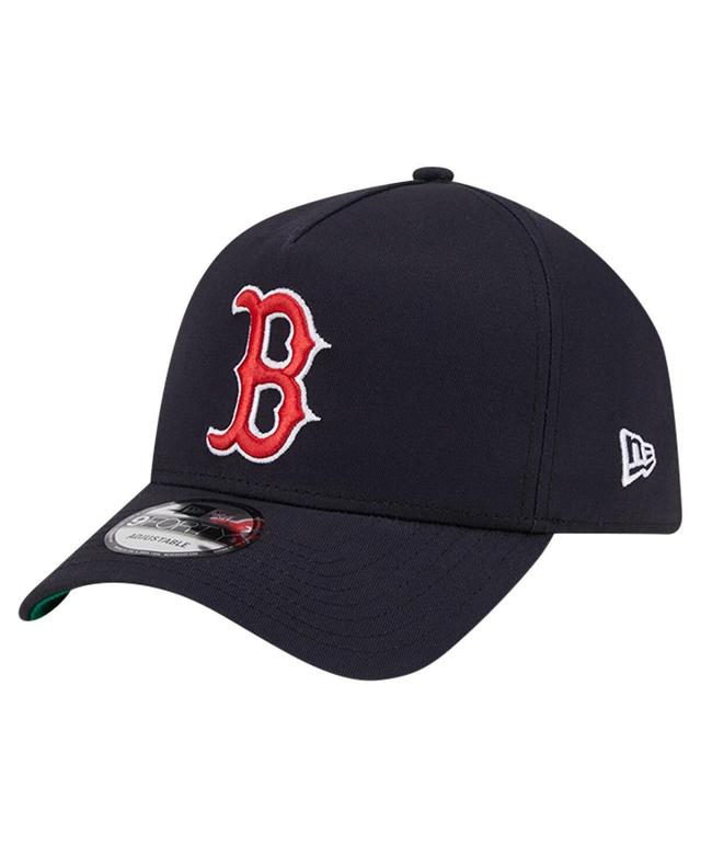 Mens New Era Boston Red Sox Team Color A-Frame 9FORTY Adjustable Hat, Blue Product Image