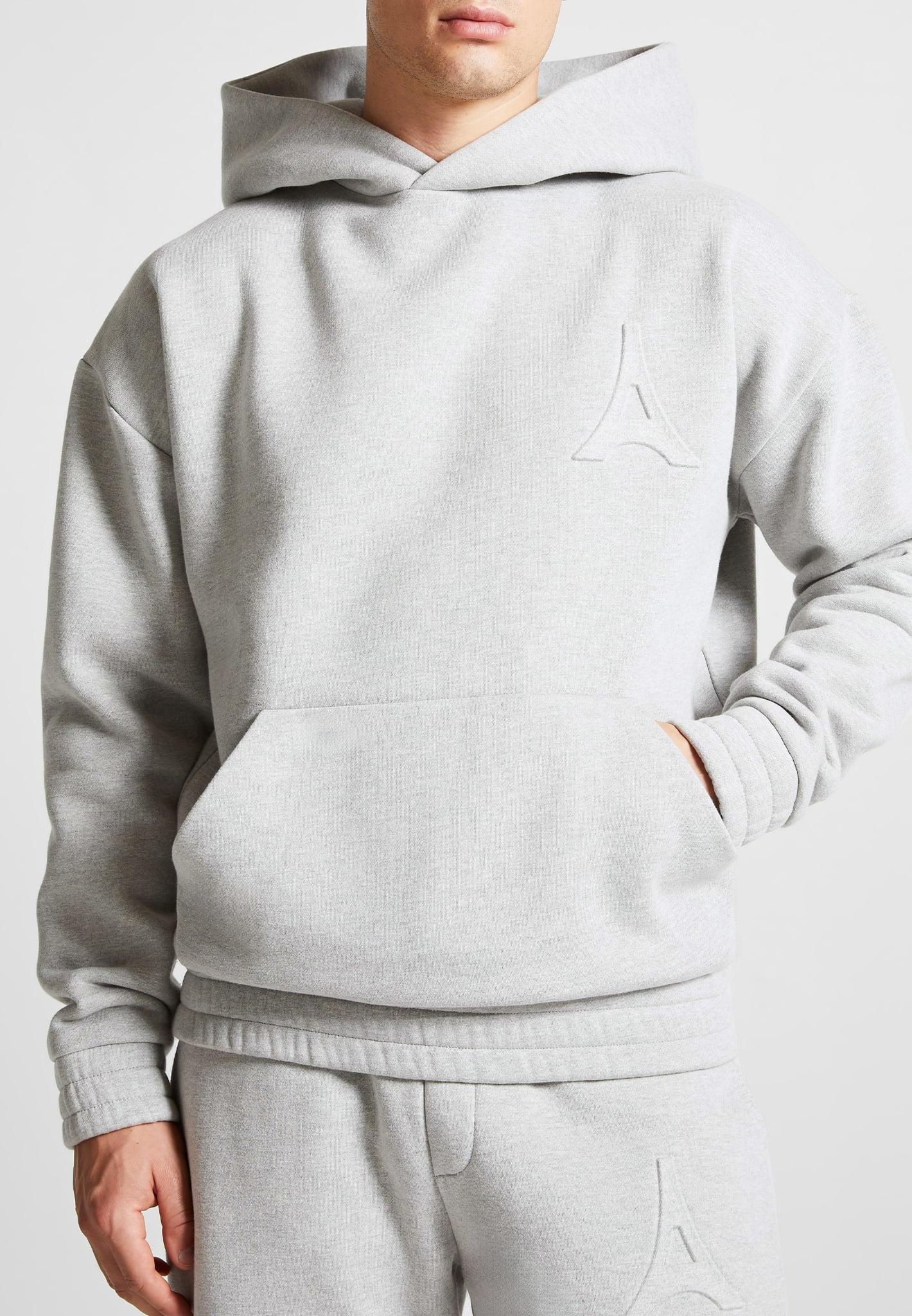 Éternel Eiffel Embossed Hoodie - Grey Male Product Image