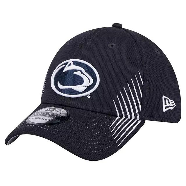 Mens New Era Penn State Nittany Lions Active Slash Sides 39THIRTY Flex Hat Blue Product Image