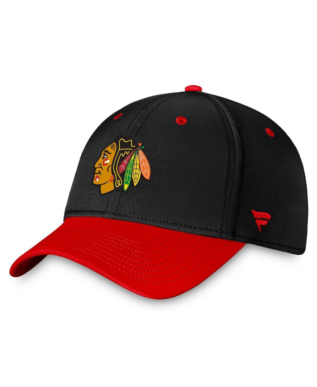 Mens Fanatics Branded /Red Chicago hawks Authentic Pro Rink Two-Tone Flex Hat Product Image