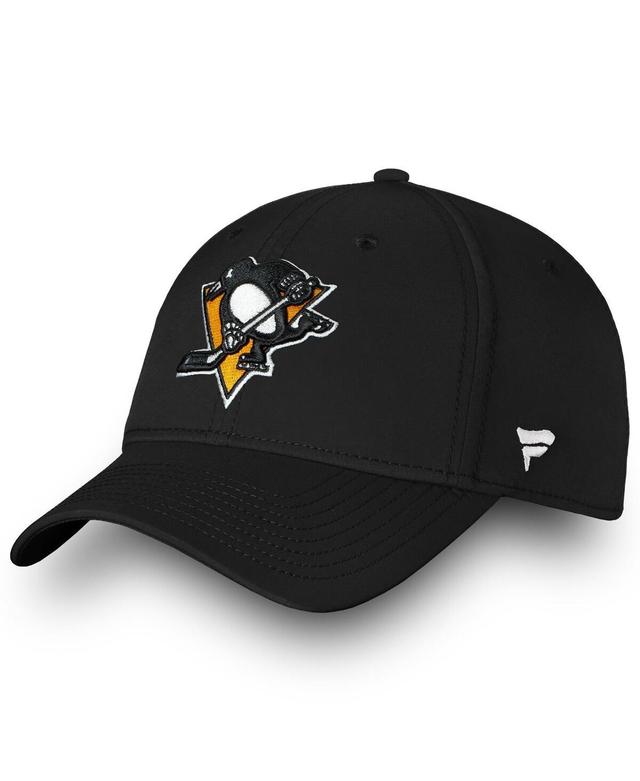 Mens Black Pittsburgh Penguins Core Primary Logo Flex Hat Product Image