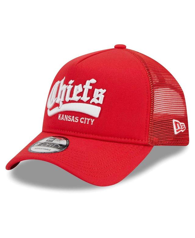 Mens New Era Kansas City Chiefs Caliber Trucker 9FORTY Adjustable Hat Product Image