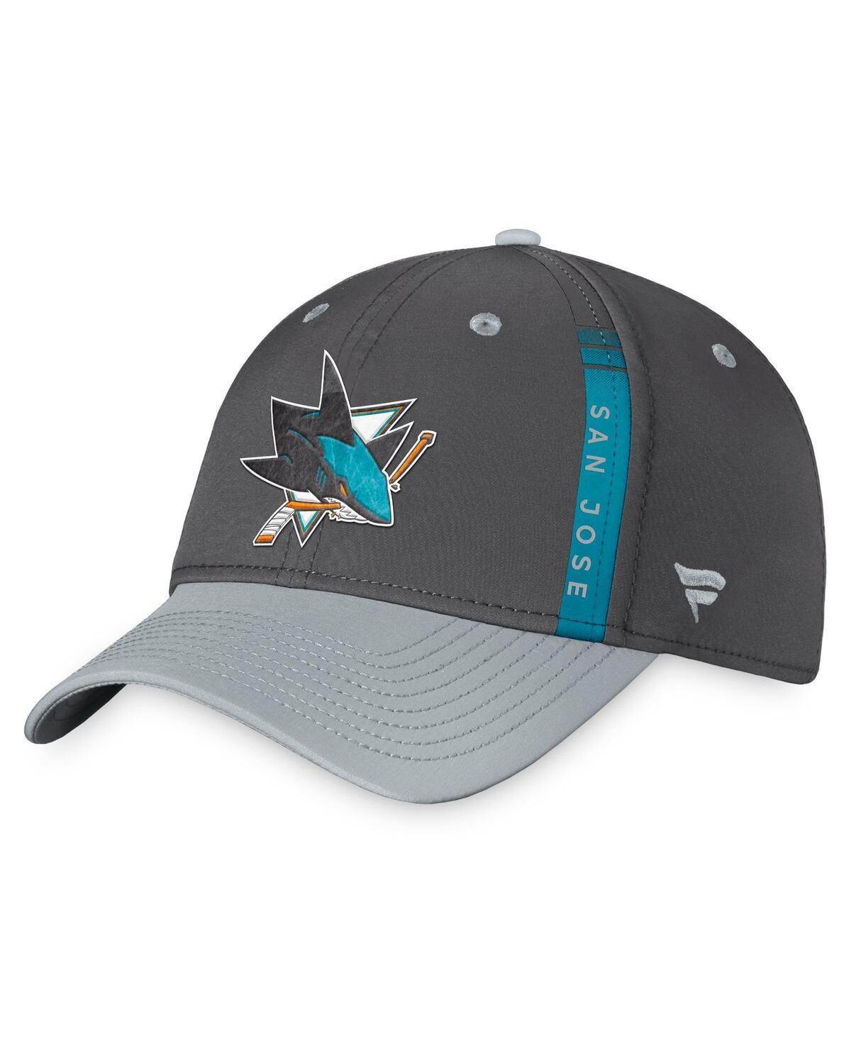 Mens Fanatics Charcoal San Jose Sharks Authentic Pro Home Ice Flex Hat - Charcoal Product Image