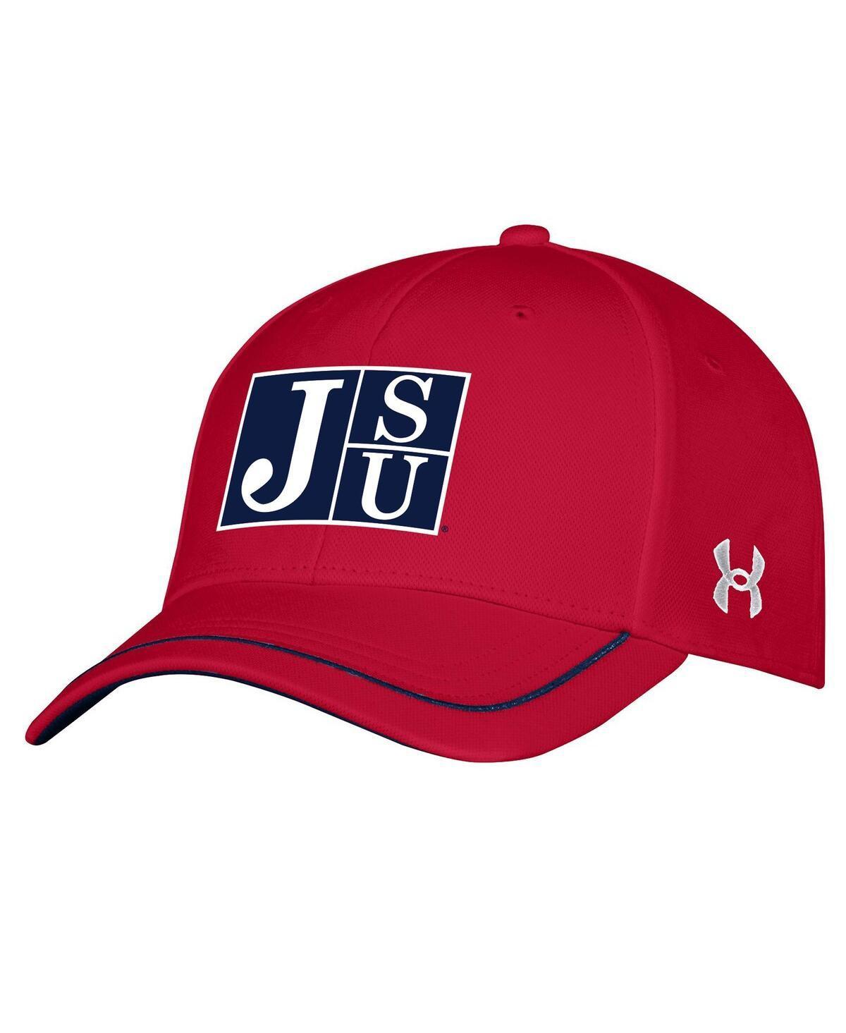 Mens Under Armour Red Jackson State Tigers Iso-Chill Blitzing Accent Flex Hat Product Image