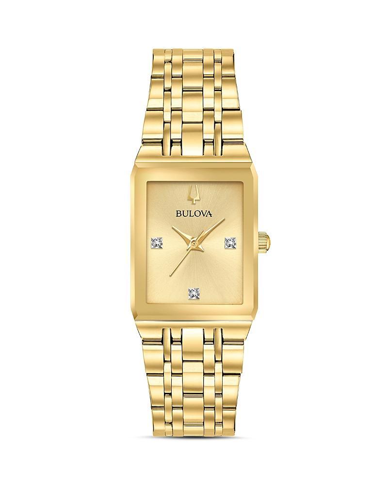 Bulova Women's Futuro Diamond Accent Gold Tone Stainless Steel Bracelet Watch Product Image