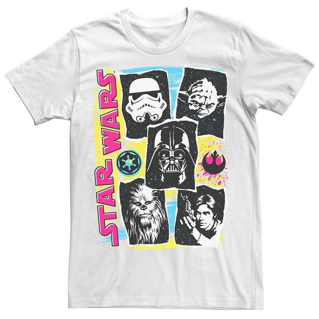 Mens Star Wars Characters Colorpop Collage Graphic Tee Product Image