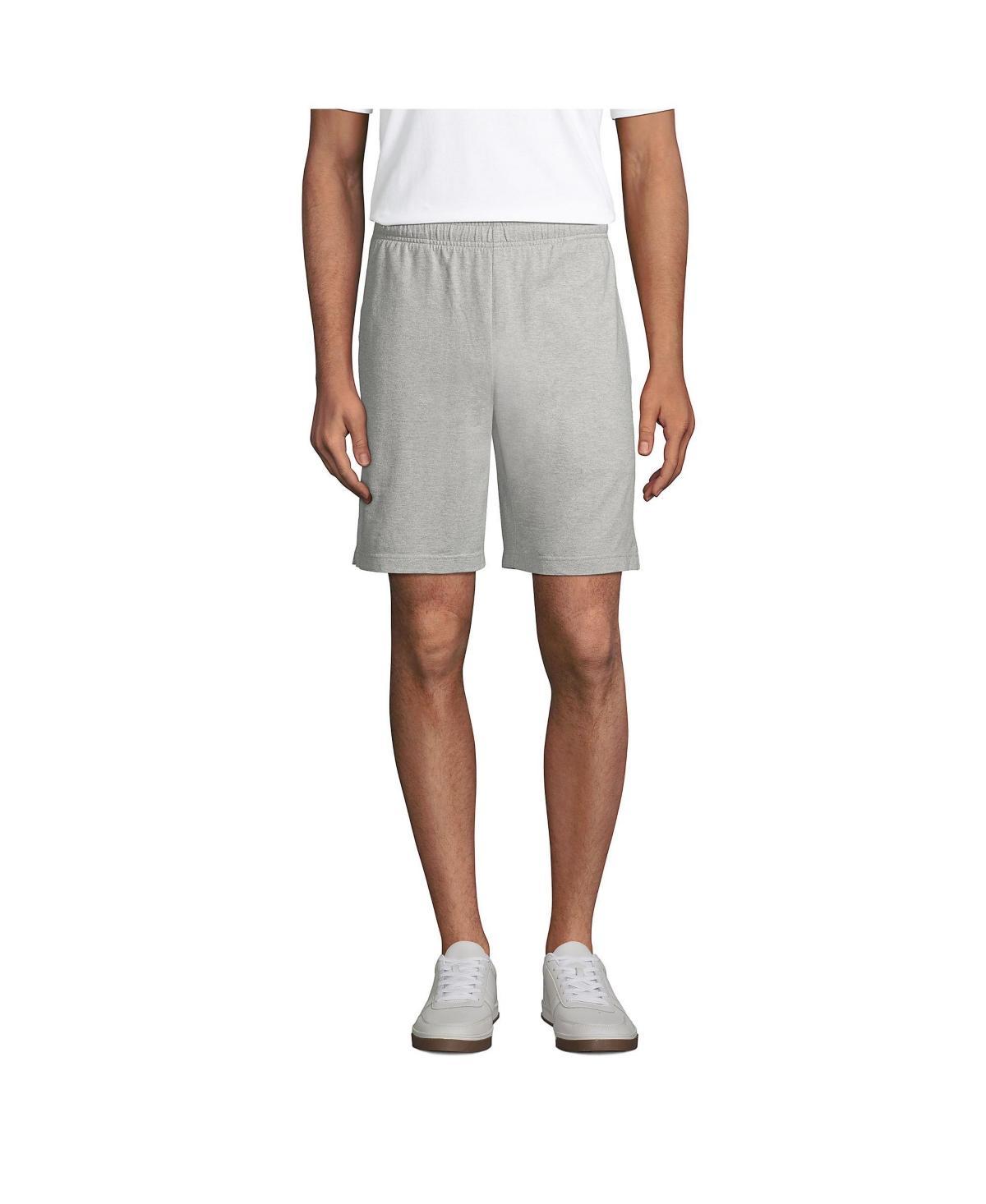 Mens Lands End Jersey Knit Shorts Gray Grey Product Image