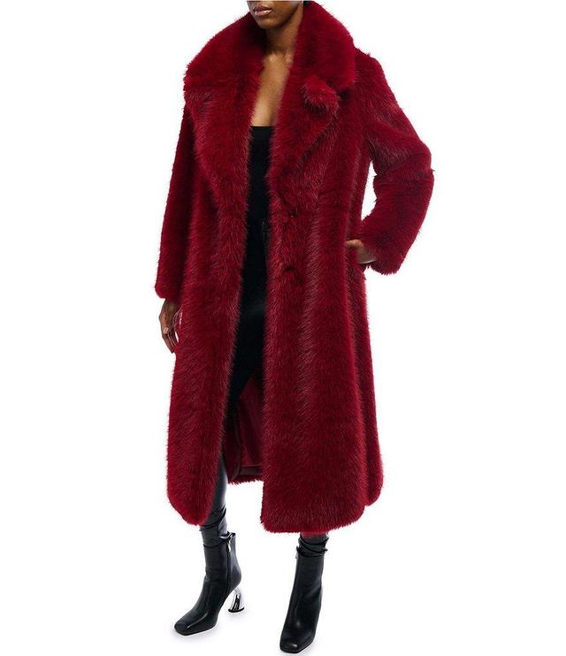 Azalea Wang Bcardi Faux Fur Collared Wrap Coat Product Image