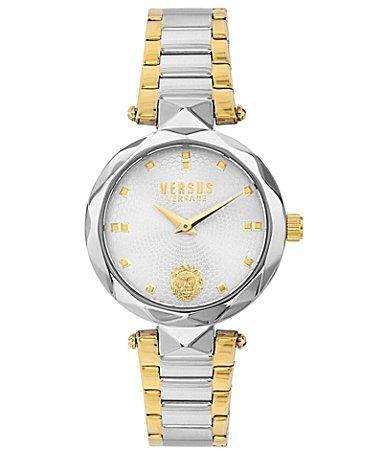 Versus Versace Womens Two-Hand Quartz Covent Garden Black Leather Strap 36mm Product Image