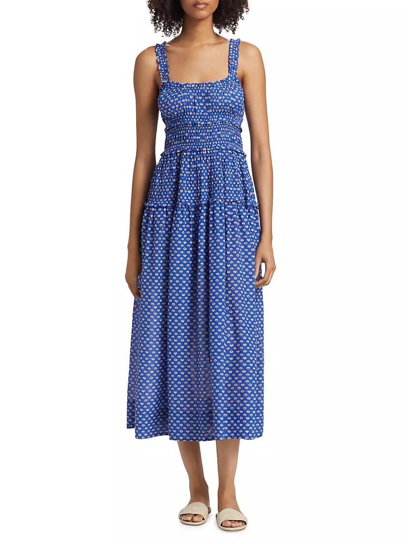 Marianne Abstract Cotton-Blend Midi-Dress Product Image