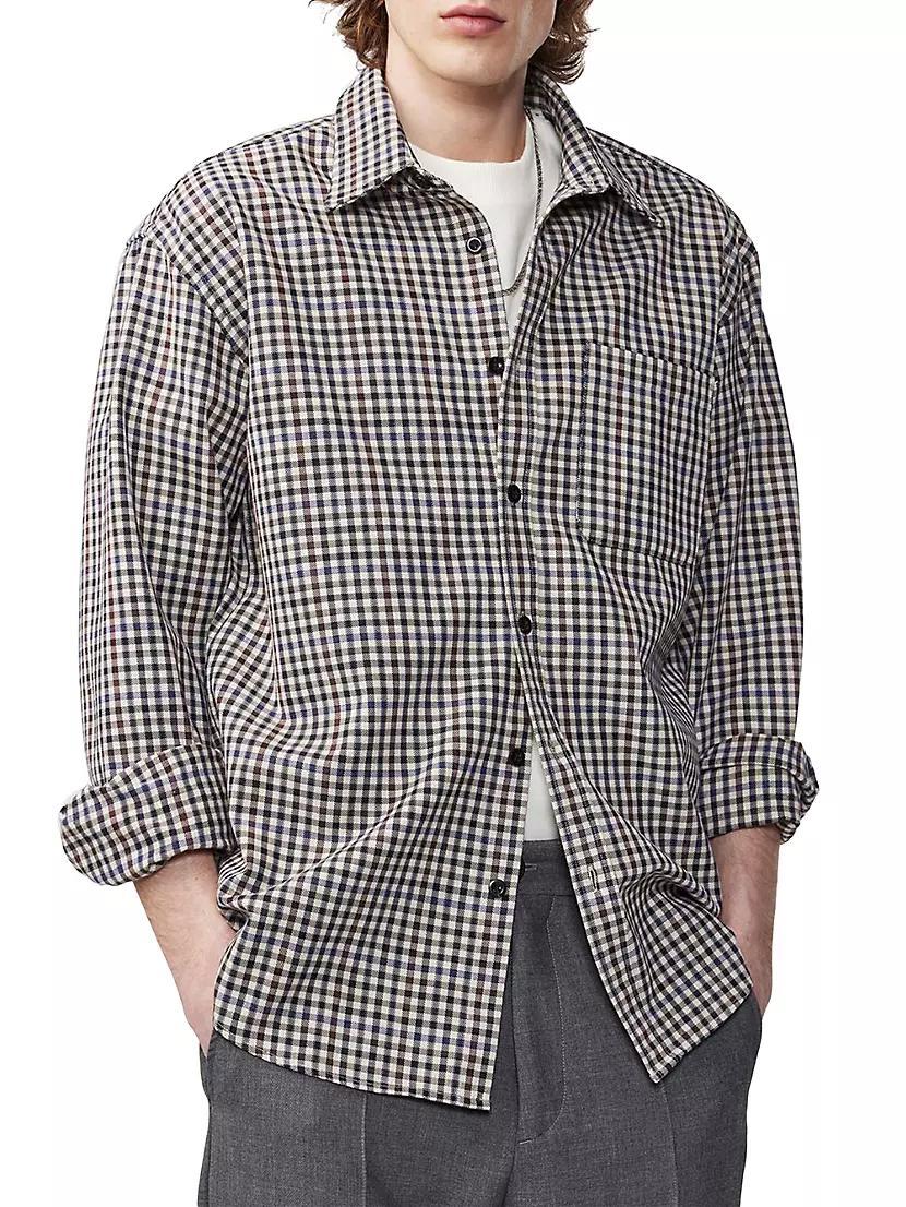 Deon Checked Button-Front Shirt Product Image