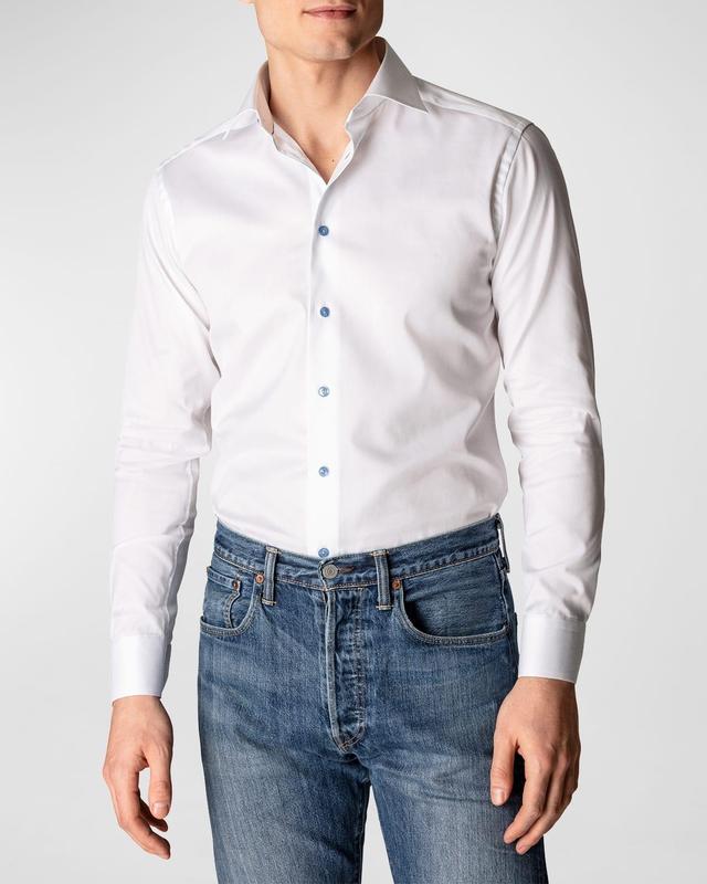 Eton Contemporary Fit Twill Dress Shirt Product Image