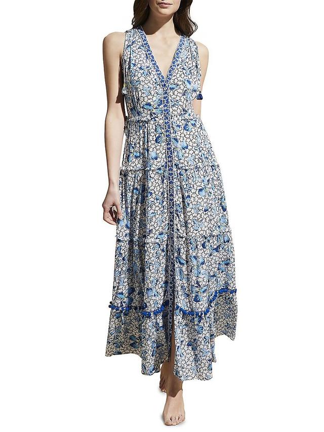 Womens Iris Floral Tiered Maxi Dress Product Image