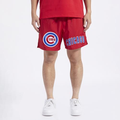 Pro Standard Mens Chicago Cubs Dbl Logo Woven Short - Red/Red Product Image